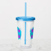 Aangepaste naam zomervakantie Blauw Paars Acryl Drinkbeker (Rechts)