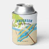 Aangepaste naam zomervakantie blikjeskoeler (Blikje Voorkant)