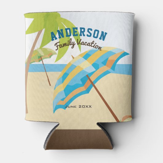 Aangepaste naam zomervakantie blikjeskoeler (Voorkant)