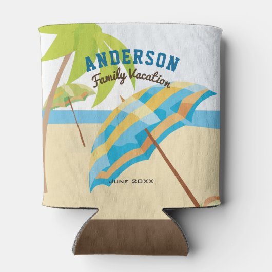 Aangepaste naam zomervakantie blikjeskoeler (Achterkant)