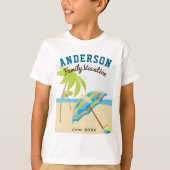 Aangepaste naam zomervakantie t-shirt (Voorkant)