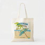 Aangepaste naam zomervakantie tote bag (Voorkant)