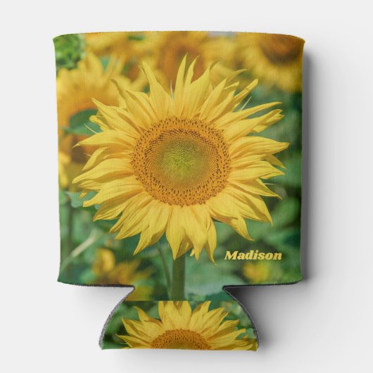 Aangepaste naam Zonnebloem Blikjeskoeler (Achterkant)