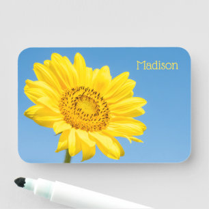 Aangepaste naam Zonnebloem Naamplaatje