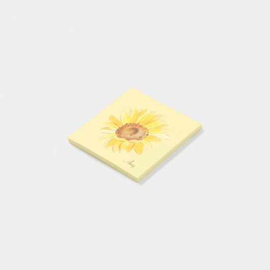 Aangepaste naam Zonnebloem Post-it Opmerkingen Post-it® Notes (Schuin)