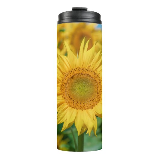 Aangepaste naam Zonnebloem Thermosbeker (Voorkant)