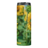 Aangepaste naam Zonnebloem Thermosbeker (Achterkant)