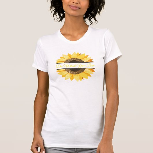 Aangepaste naam, Zonnebloemen Positieve quotes T-shirt (Voorkant)