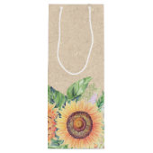 Aangepaste naam | Zonnebloempitten Wijn Cadeautas (Achterkant)