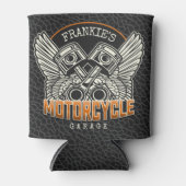 Aangepaste NAAM Zuigers Vleugels Motorfiets Biker Blikjeskoeler (Voorkant)