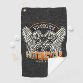 Aangepaste NAAM Zuigers Vleugels Motorfiets Biker  Golfhanddoek (Insitu)