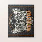 Aangepaste NAAM Zuigers Vleugels Motorfiets Biker  Legpuzzel (Verticaal)