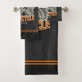 Aangepaste naam zuigflesje wingermotorfiets bad handdoek