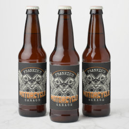 Aangepaste naam zuigflesje wingermotorfiets bier etiket