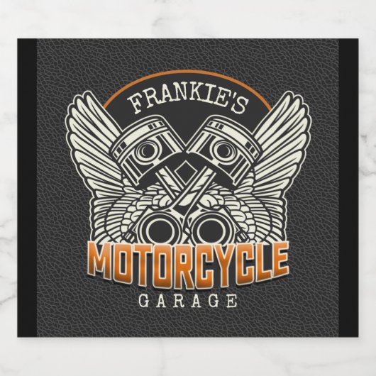 Aangepaste naam zuigflesje wingermotorfiets bier etiket (Enkel label)