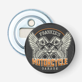 Aangepaste naam zuigflesje wingermotorfiets button flesopener
