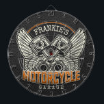 Aangepaste naam zuigflesje wingermotorfiets dartbord<br><div class="desc">De Dozen van de Motorfiets van de Naam van de douane de Giften van de Biker van de Tik van de Woning (de Achtergrond van de Textuur van de Korrel van Faux leder) - passen met jouw naam of de Tekst van de Douane aan!</div>