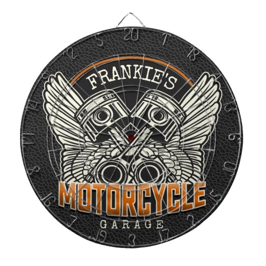 Aangepaste naam zuigflesje wingermotorfiets dartbord (Voorkant)