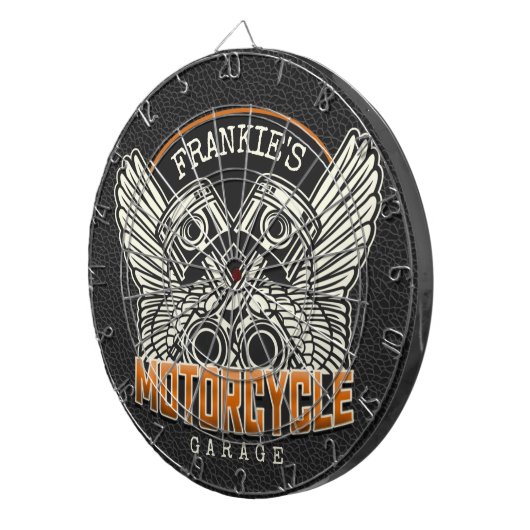 Aangepaste naam zuigflesje wingermotorfiets dartbord (Voorkant Rechts)