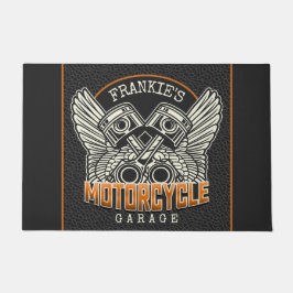 Aangepaste naam zuigflesje wingermotorfiets deurmat