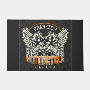 Aangepaste naam zuigflesje wingermotorfiets deurmat