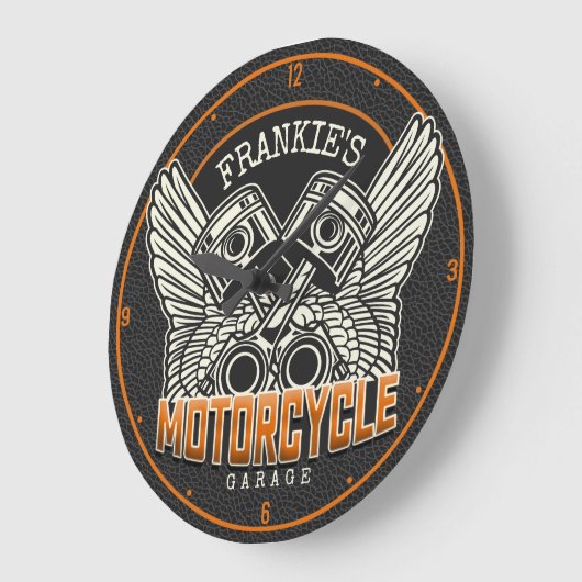 Aangepaste naam zuigflesje wingermotorfiets grote klok (Hoek)