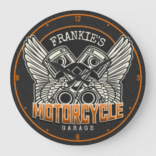 Aangepaste naam zuigflesje wingermotorfiets grote klok