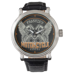 Aangepaste naam zuigflesje wingermotorfiets horloge