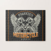 Aangepaste naam zuigflesje wingermotorfiets legpuzzel (Horizontaal)