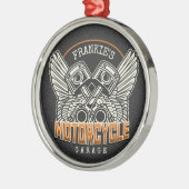 Aangepaste naam zuigflesje wingermotorfiets metalen ornament (Links)
