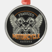 Aangepaste naam zuigflesje wingermotorfiets metalen ornament (Voorkant)