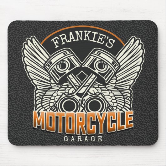 Aangepaste naam zuigflesje wingermotorfiets muismat (Voorkant)
