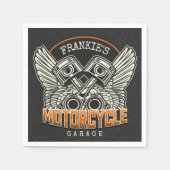 Aangepaste naam zuigflesje wingermotorfiets servet (Voorkant)