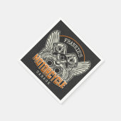 Aangepaste naam zuigflesje wingermotorfiets servet (Hoek)