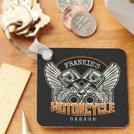 Aangepaste naam zuigflesje wingermotorfiets sleutelhanger