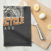 Aangepaste naam zuigflesje wingermotorfiets theedoek (Quarter Fold)