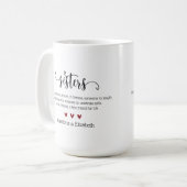 Aangepaste naam zuster Citaat Aangepaste naam Aang Koffiemok (Voorkant links)