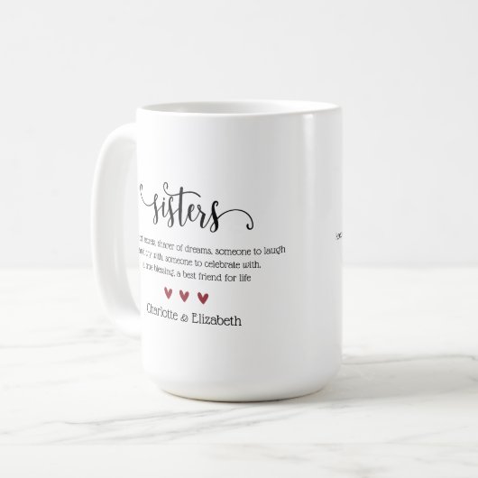 Aangepaste naam zuster Citaat Aangepaste naam Aang Koffiemok (Voorkant links)