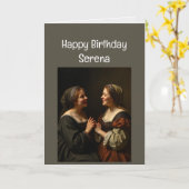 Aangepaste Naam Zuster Verjaardag Liefde Kaart (Gele Bloem)