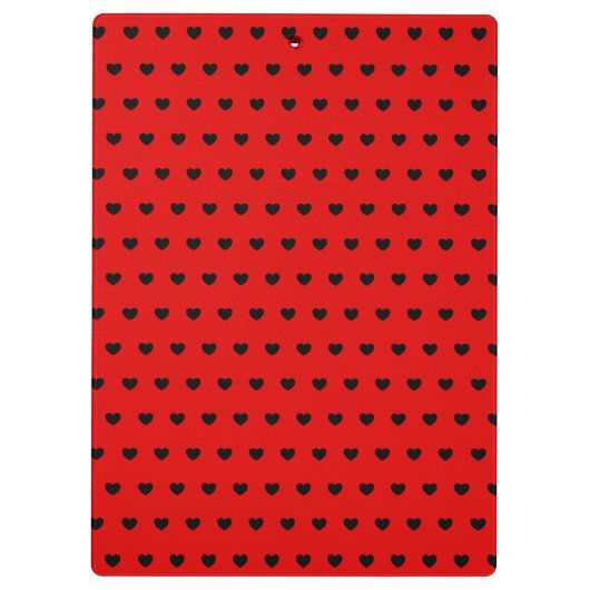 Aangepaste naam, zwart beeldpatroon op rood klembord (Achterkant)