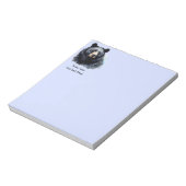 Aangepaste naam Zwart Beer Waterverf Dier Natuur Notitieblok (Linkerzijde)