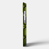 Aangepaste naam, zwart en olijfgroen Case-Mate iPhone case (Achterkant / Links)