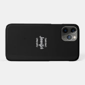 Aangepaste naam zwart en wit Case-Mate iPhone case (Achterkant (horizontaal))