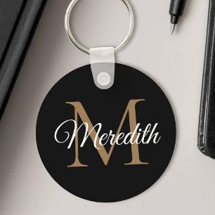 Aangepaste naam zwart handschrift handschrift hand sleutelhanger