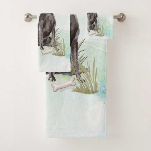 Aangepaste naam: zwart labo Pet Dog Bad Handdoek (Insitu)