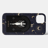 Aangepaste naam Zwart Mystic Zodiac Cancer Case-Mate iPhone Case (Achterkant (horizontaal))