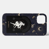 Aangepaste naam Zwart Mystic Zodiac Ram Case-Mate iPhone Case (Achterkant (horizontaal))