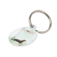 Aangepaste naam zwart & Tan Dachshund Pet Dog