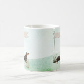 Aangepaste naam zwart & Tan Dachshund Pet Dog Koffiemok (Center)