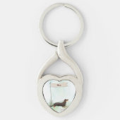 Aangepaste naam zwart & Tan Dachshund Pet Dog Sleutelhanger (Voorkant)